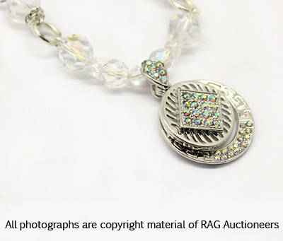 Lauren Michelle Collection Diamante Pendant Necklace