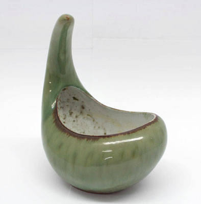 Unusual Calabash Organic Looking Ceramic Bowl