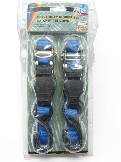Heavy Duty Rubberised Ratchet Tie Down