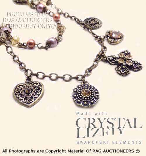 **R700** Crystal and Pearl Tier Necklace