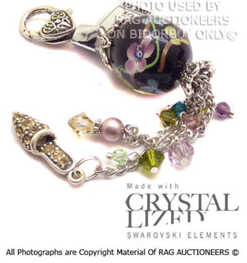 Stunning Genuine Swarovski Crystals and Venetian Pendant Bag Jewelry