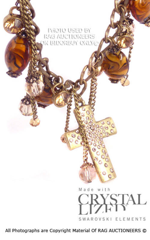 **R720** Diamante Cross Pendant Necklace