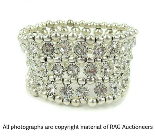 Lauren Michelle Collection Diamante Stretch Bracelet