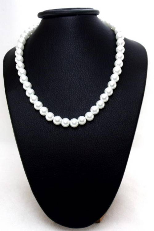 40cm - 10mm Ice White Pearl Necklace by Cooper and Lombard Jewellry