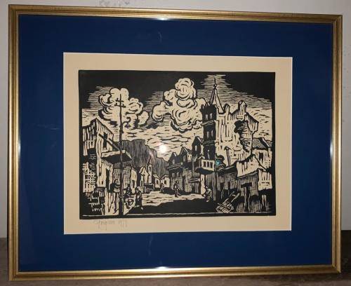 Gregoire Boonzaier Linocut