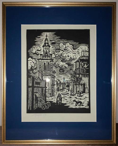 Gregoire Boonzaier Linocut