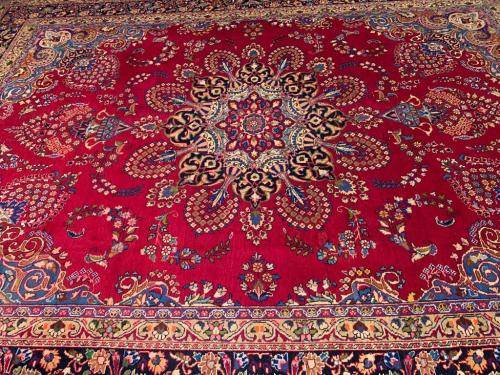 VINTAGE HANDWOVEN PERSIAN RUG [ KASHMAR] 3M95cm x 2M90cm