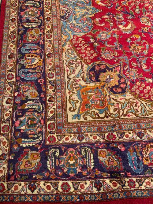 VINTAGE HANDWOVEN PERSIAN RUG [ ISHFAHAN ] 4M00cm x3M03cm