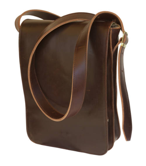 Genuine Leather Messenger Bag (Great for 10" devices: iPad & Galaxy Tab)