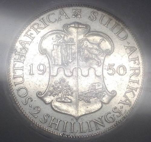 1950 TWO SHILLINGS - RARE AU GRADE!!!