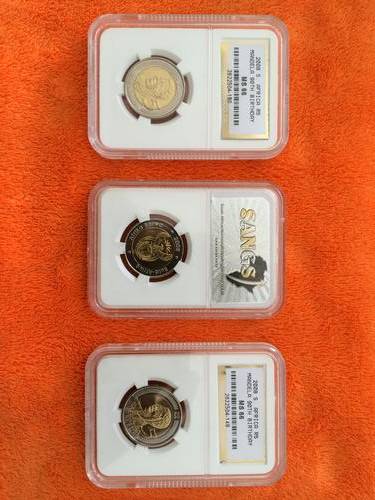 3 X NELSON MANDELA 90TH BIRTHDAY R5 GRADED MS66 COINS - BID PER COIN.
