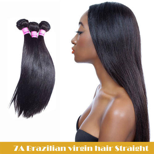 7A Brazilian Human Virgin Hair Natural Black Straight 12 inch 3 bundle (300+/-5g)