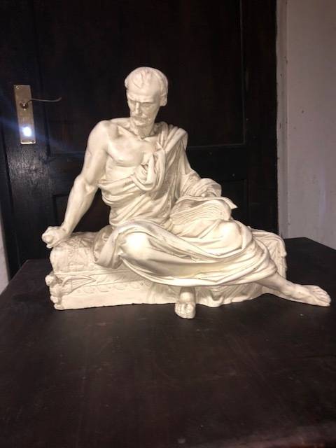 Beautiful Roman statue in alabaster/resin