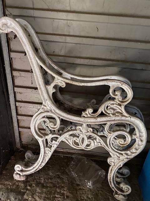 Antique Norgamer cast iron bench ends: One Bid!! Very collectable