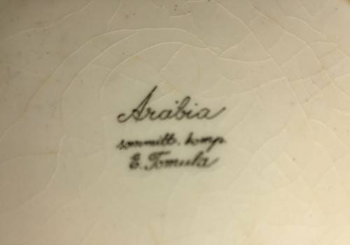 Lovely glass and Arabia porcelain: No damage: SHIPPING R30