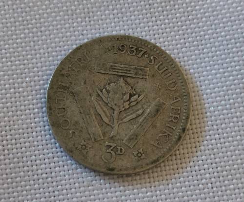 1937 3D Silver coin: Union of SA