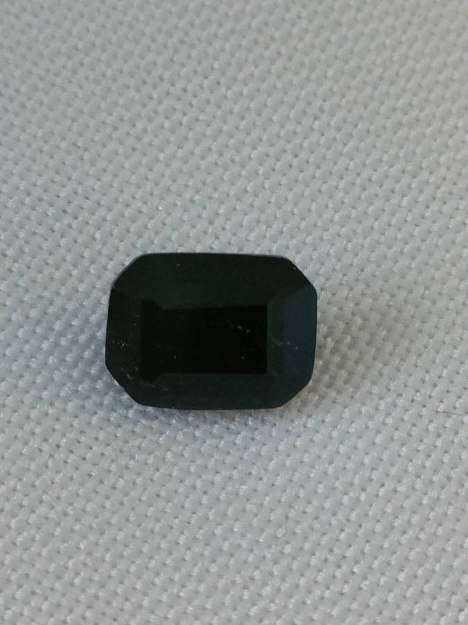 Natural Tested Gemstones: Dark Blue, almost Black Sapphire: 6 x4 mm 0.91 ct.Investment quality stone