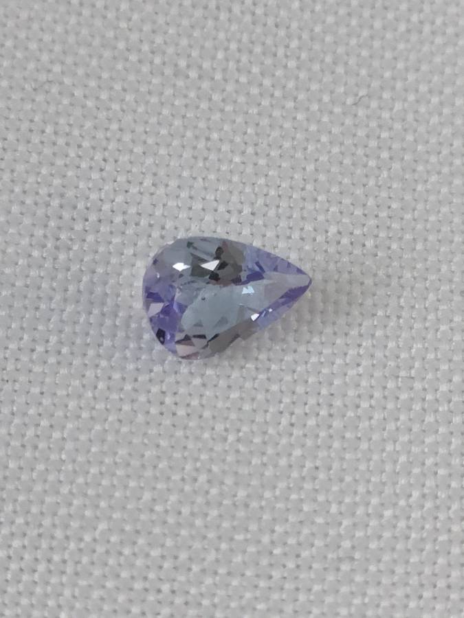 Natural Tested gemstone: Tanzanite Pear cut, 0.66 ct Top quality stone
