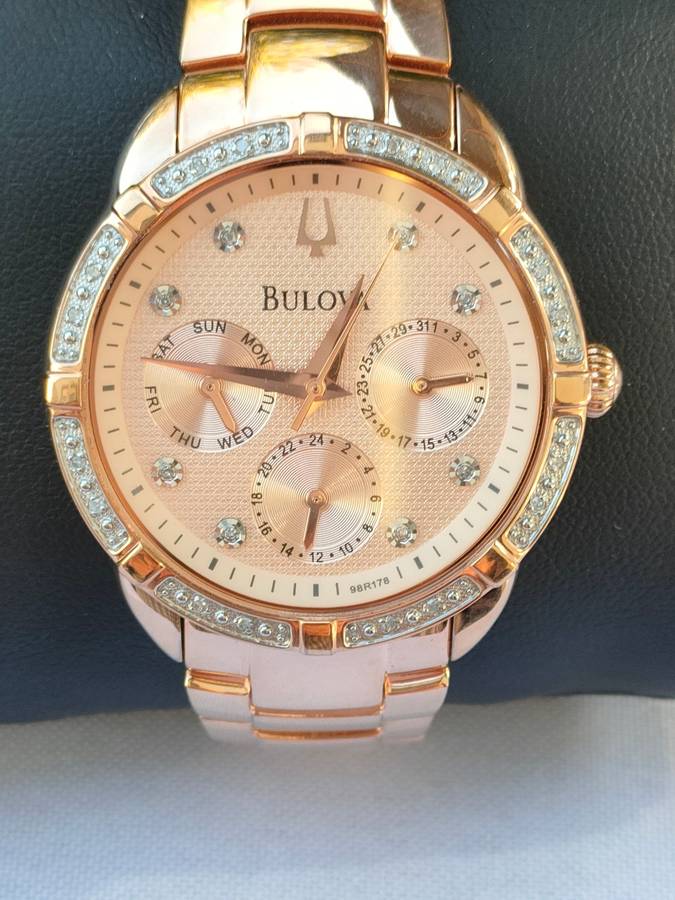 New Authentic Bulova Ladies watch in Rose Gold: Warranty included: Retail value R12000
