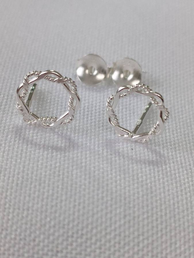 Sterling silver stud earrings - 925 stamp
