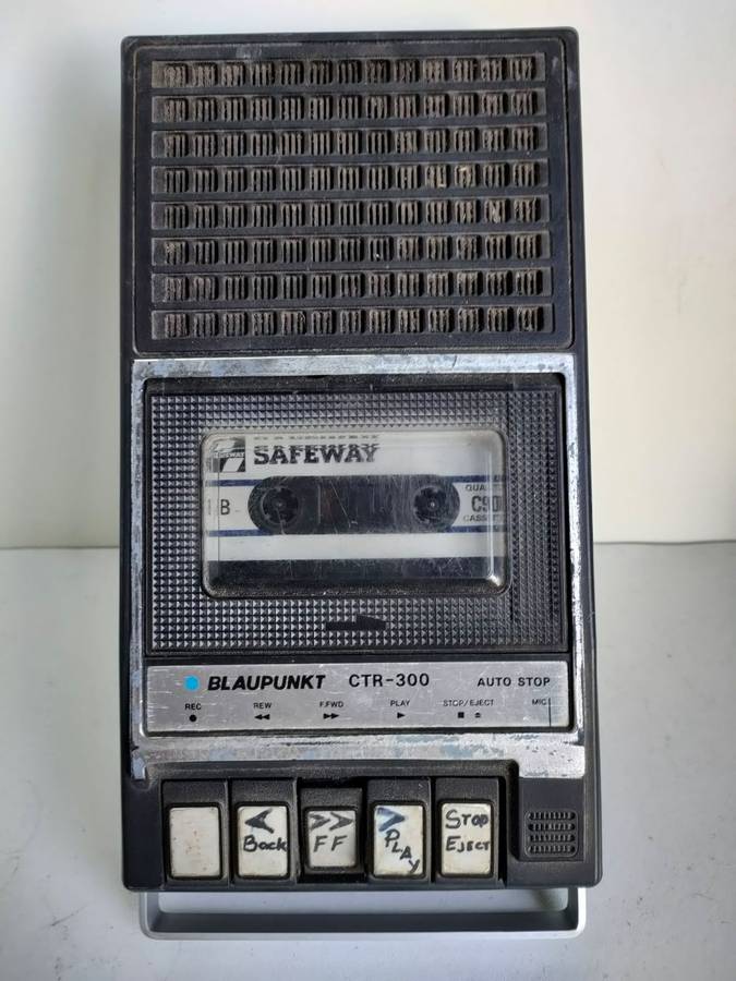 Vintage Blaupunkt CTR-300 Casette player  Good condition, untested, not cleaned: Selling As Is