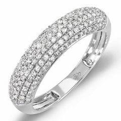 **R42000**14k White Gold Round Diamond Ladies Anniversary Wedding Band 0.75 CT G-H Color