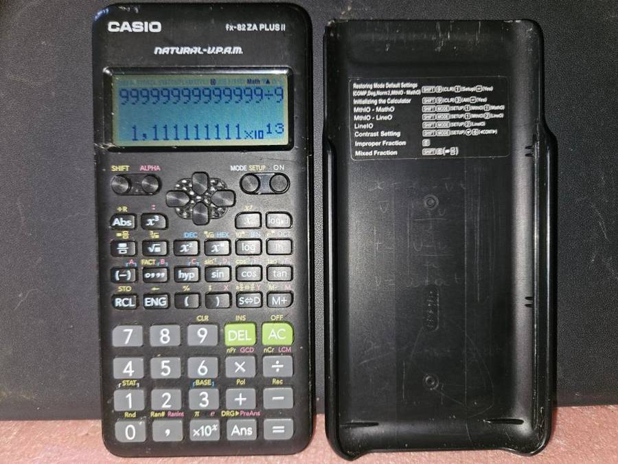 Casio fx-82ZA PLUS II Natural V.P.A.M Advanced Scientific Calculator with Shortcut Cover