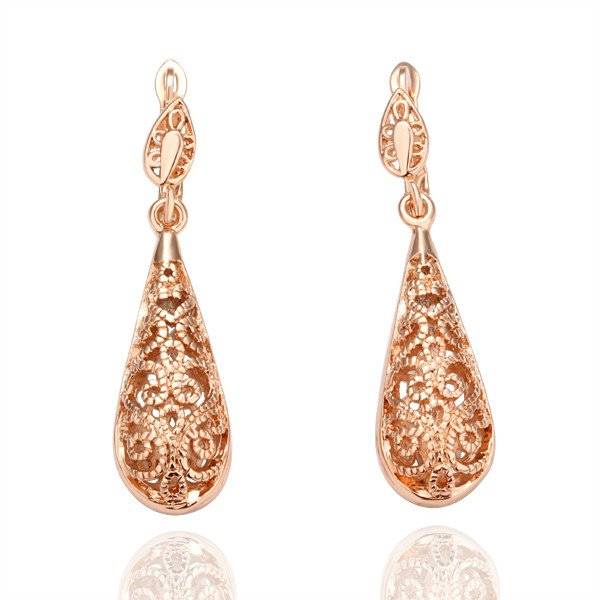 Elegant Drop Earrings - 18K Rose Gold Plated