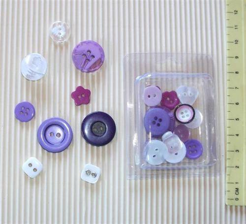 Buttons LILAC Mixed 12g