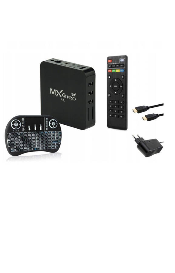 Android TV Box - MXQ Pro 4K 5G HD TV Box PLUS Mini Backlit Keyboard