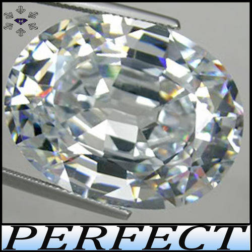 1.10CT TOP WHITE SPARKLING DIAMOND SIMULATE [VVS] ~ LUSTROUS PERFECT  MACHINE POLISHED OVAL