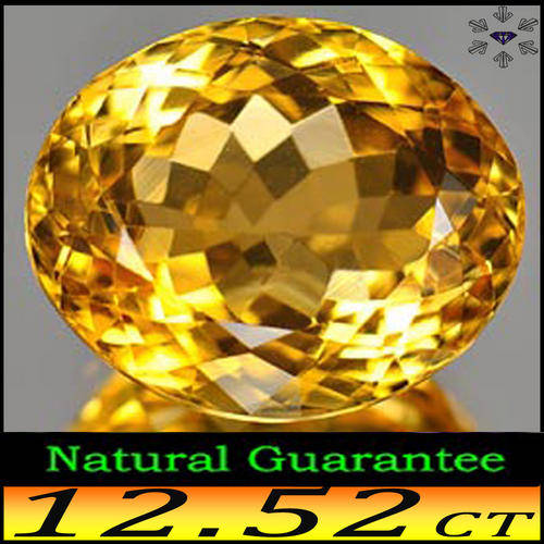 12.52CT FLAWLESSLY CLEAN YELLOW CITRINE [IF] - NATURAL UNHEATED MULTI FACET OVAL GEM