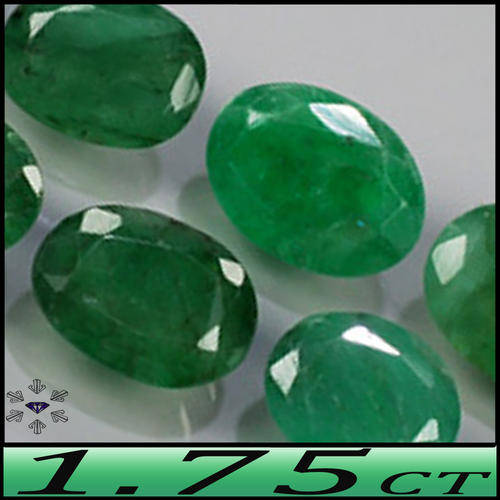 1.75CT VIVID GREEN PAKISTAN EMERALD PARCEL - THREE OVAL FACETED INCLUDED OILED GEMS