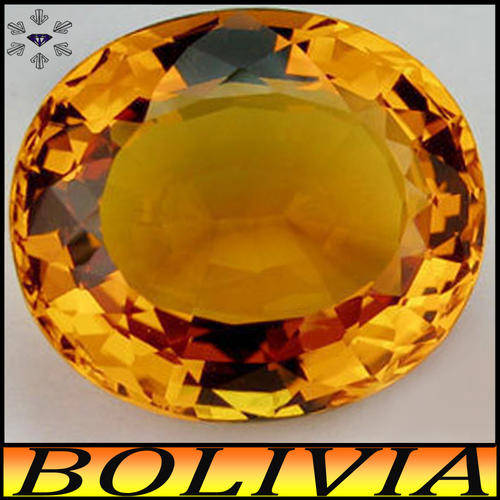 17.42CT GOLDEN YELLOW LUSTREOUS CITRINE [VVS] - BOLIVIAN MULTI FACETED HEATED GEM