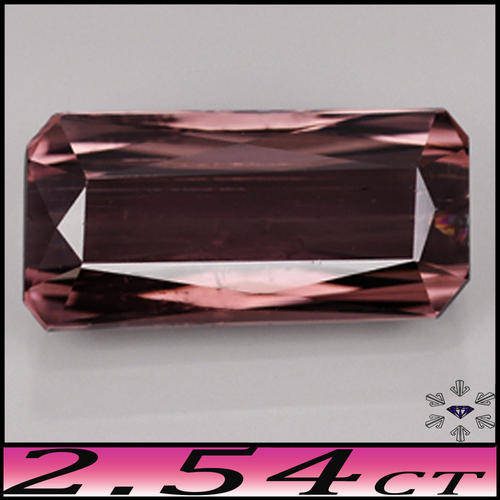 2.54CT GEM PURPLE RUBELITE TOURMALINE - 100% NATURAL UNTREATED EYE CLEAN SCISSOR GEM