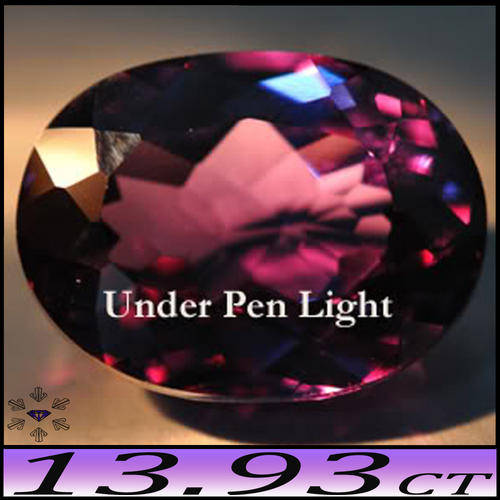 13.93CT CHATHAM DIFFUSION LAB ALEXANDRITE [IF] - FLAWLESS CREATED COLOUR CHANGING OVAL