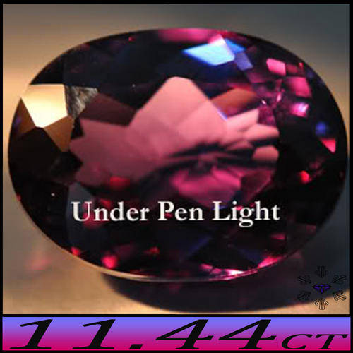 11.44CT RUSSIAN CZOCHRALSKI LAB ALEXANDRITE [IF] - FLAWLESS OVAL COLOUR CHANGE CREATION