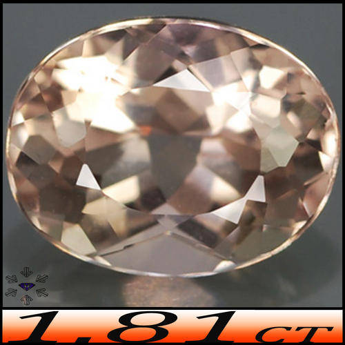 1.81CT RARE! GEM ORANGEY PINK MORGANITE [VVS] - NATURAL UNHEATED MADAGASCAN OVAL