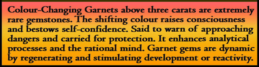 GARNET COLOUR-CHANGE INVESTMENT GEMS