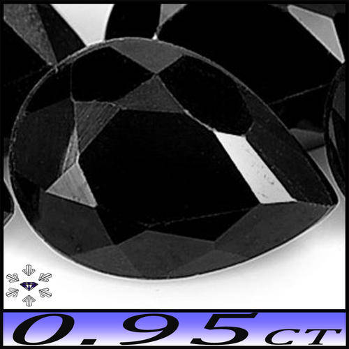 0.95ct Sri-Lankan Diamond Black Spinel - Opaque Fancy Mixed Pear Gemstone