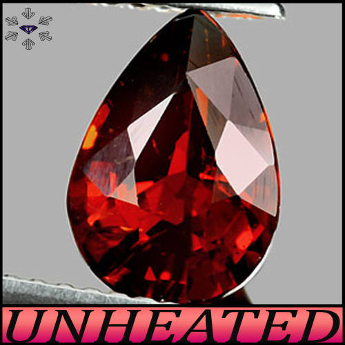 2.51ct Fancy Reddish Orange Grossular Garnet - Vvs - Nigerian Unheated Modern Mixed Facet Pear