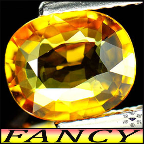 1.17ct Thailand Yellow Orangey Sapphire Gem - VS - Modern Mixed Oval (Heated)