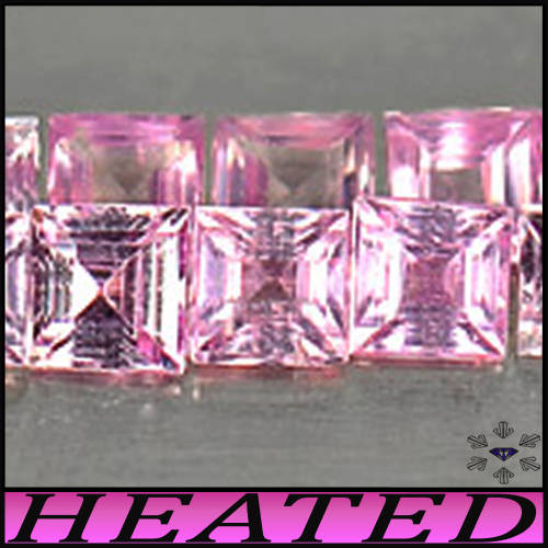 0.51ct Medium Deep Pink Sapphire - VS - Ten Tanzania Stepoed Gems (Heated)