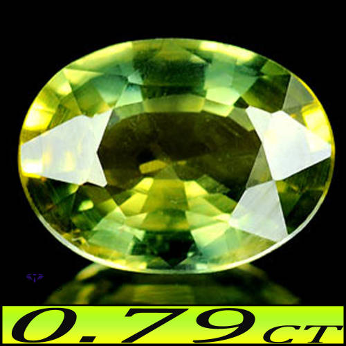 0.79ct Thailand Yellow Green Sapphire - VS - Natural Modern Oval (Gentle Heat)
