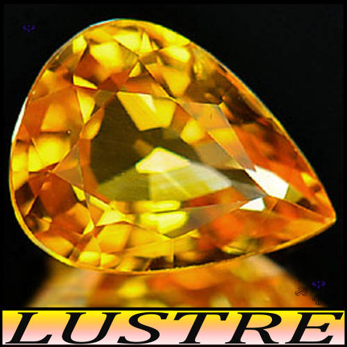 1.13ct Natural Gem Intense Yellow Sapphire - VS - Thailand Mix Faceted Pear (Heated Gently)