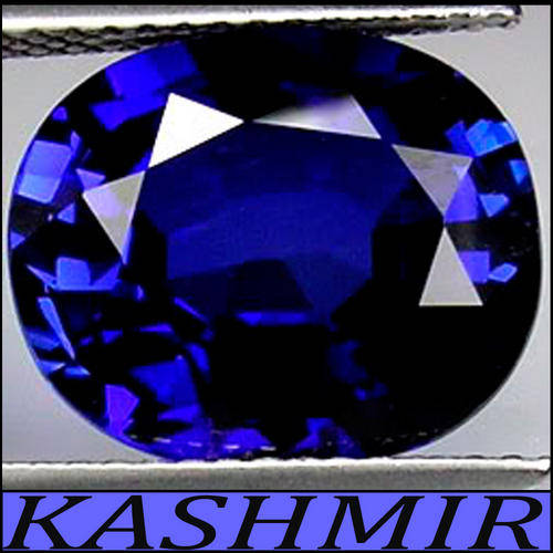 5.25 CT NATURAL TOP KASHMIR CORNFLOWER BLUE SAPPHIRE GEMSTONE POLISHED OVAL.