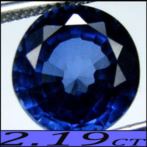 2.19 CT CLEAN MEDIUM KASHMIR BLUE SAPPHIRE GEMSTONE POLISHED IN A BRILLIANT MODERN MIXED ROUND CUT.