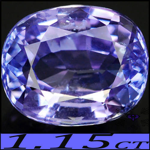 1.15 CT VIBRANT VIOLET BLUE TANZANITE, A SCINTILLATING NATURAL OVAL GEMSTONE.