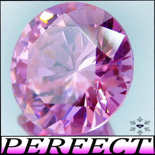 2.20 CT PRETTY PINK PAIR OF BRILLIANT ROUND CALIBRATED DIAMOND SIMULATES. (1.10 CT BY TWO OF 5.5mm)