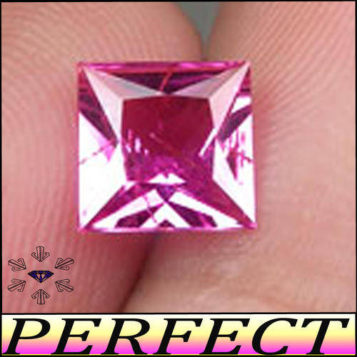 2.10 CT INTENSE FANCY PINK MACHINE POLISHED PRECISION PRINCES DIAMOND SIMULATE.